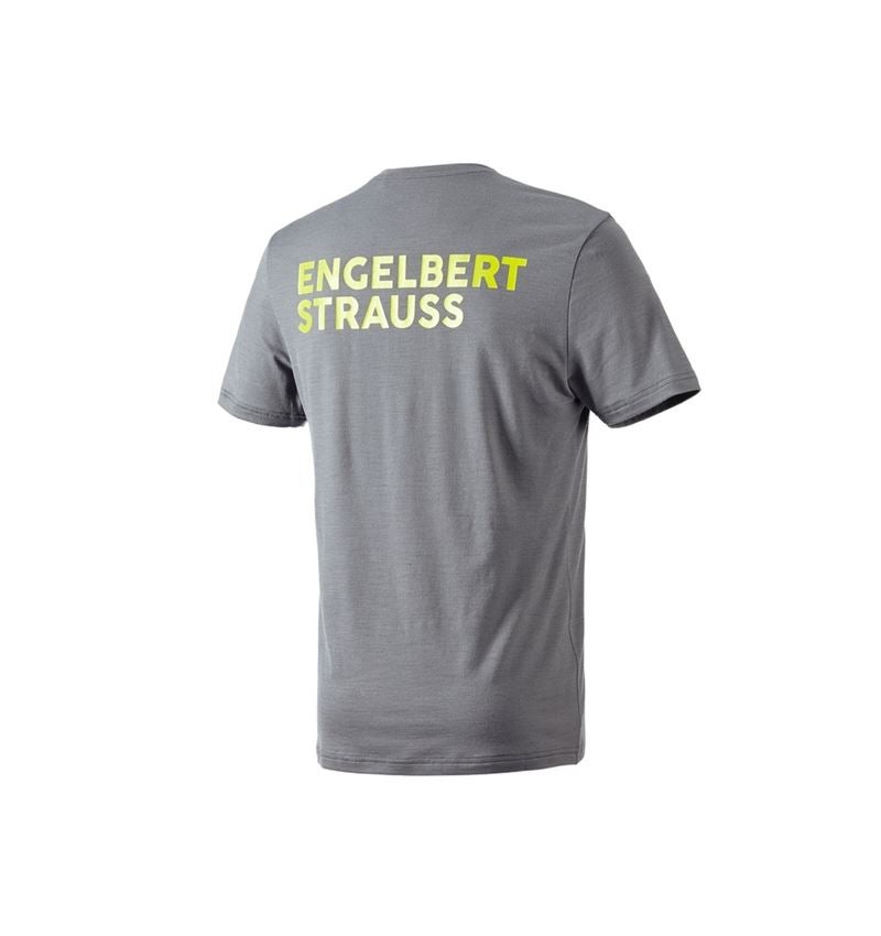 T-Shirts, Pullover & Skjorter: T-Shirt Merino e.s.trail + basaltgrå/syregul 3