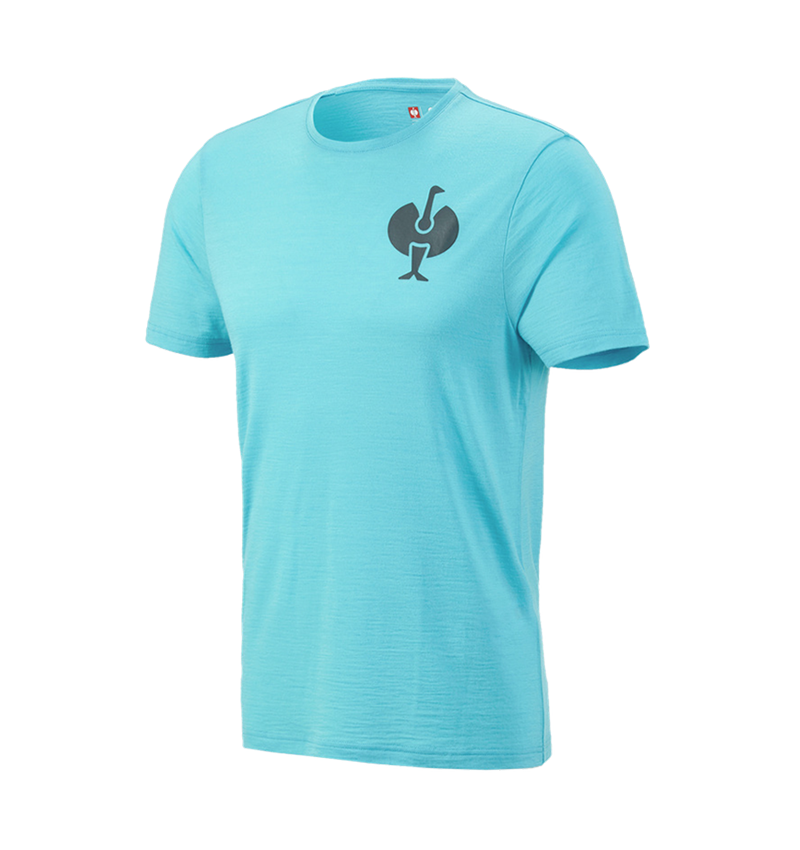 T-Shirts, Pullover & Skjorter: T-Shirt Merino e.s.trail + lapisturkis/antracit 4