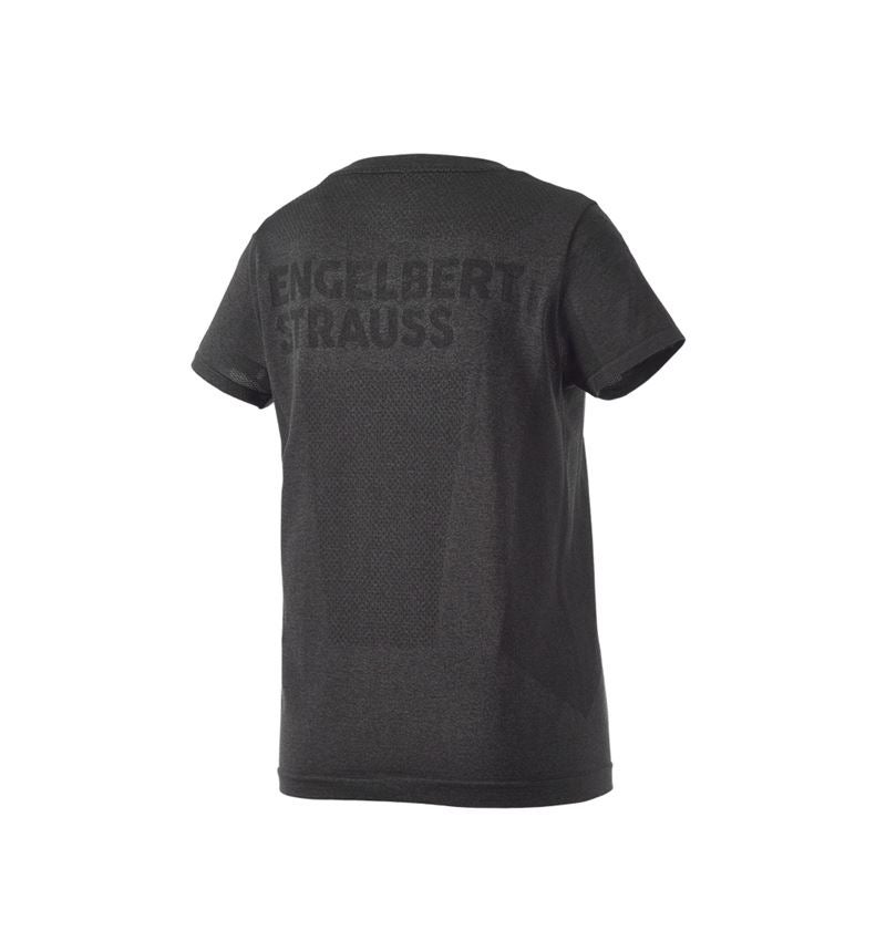 T-Shirts, Pullover & Skjorter: T-Shirt seamless e.s.trail, damer + sort melange 3