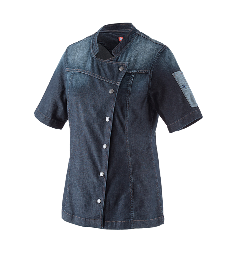 T-Shirts, Pullover & Skjorter: e.s. Kokkejakke denim, damer + mediumwashed 2