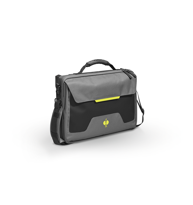 STRAUSSbox System: STRAUSSbox laptoptaske + basaltgrå/syregul