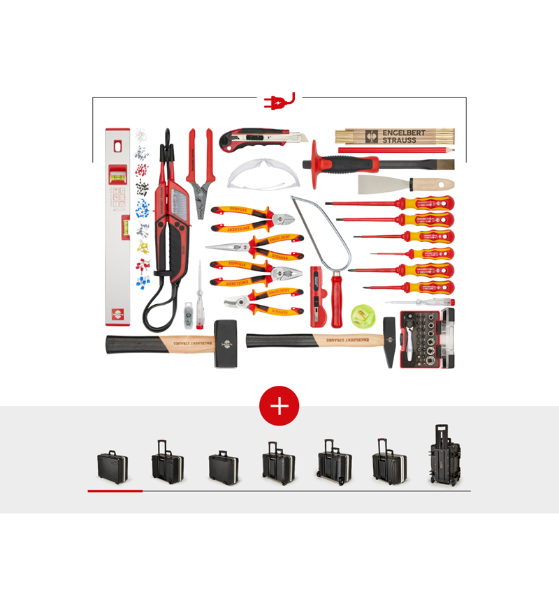 Værktøjskufferter: Værktøjssæt elektro inkl. værktøjskuffert