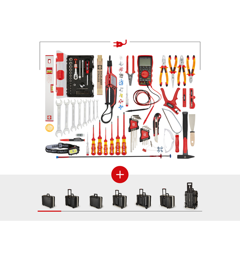 Værktøjskufferter: Værktøjssæt elektro Profi inkl. kuffert
