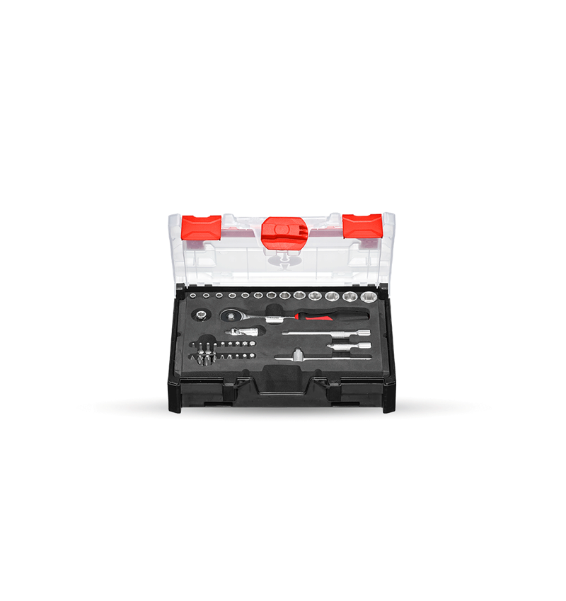 STRAUSSbox System: Topnøglesæt lockfix 1/4 i STRAUSSbox mini