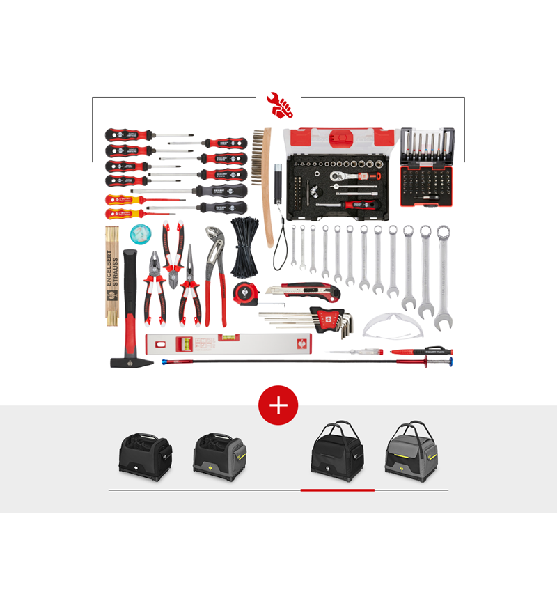 Værktøj: Værktøjssæt allround Profi inkl. STRAUSSbox + sort