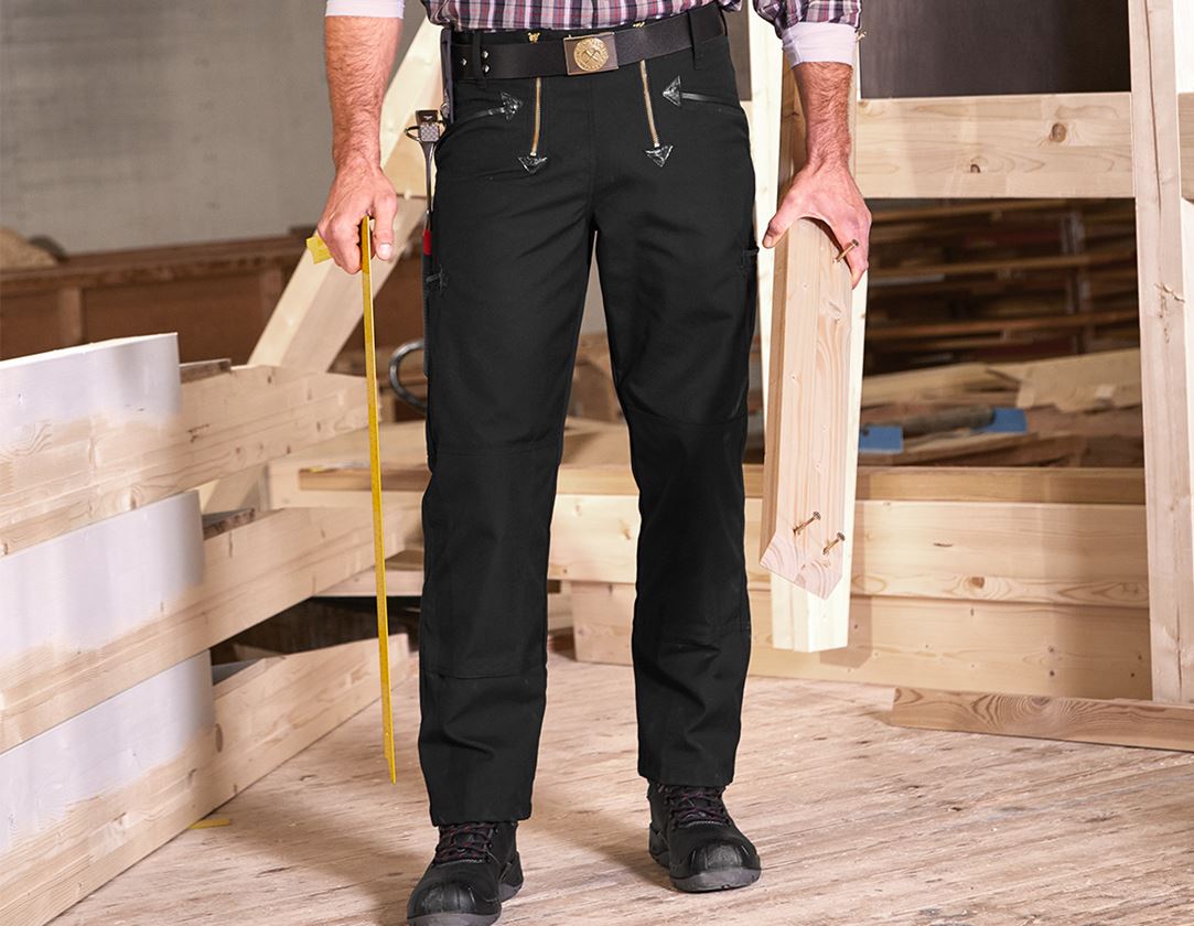 Work Trousers: Craftman's Work Trousers Alois + black