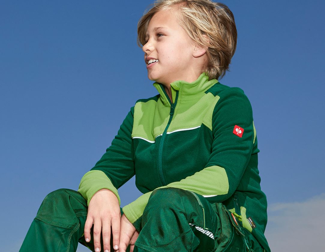 Til de små: Fleecejakke e.s.motion 2020, børn + grøn/havgrøn 1