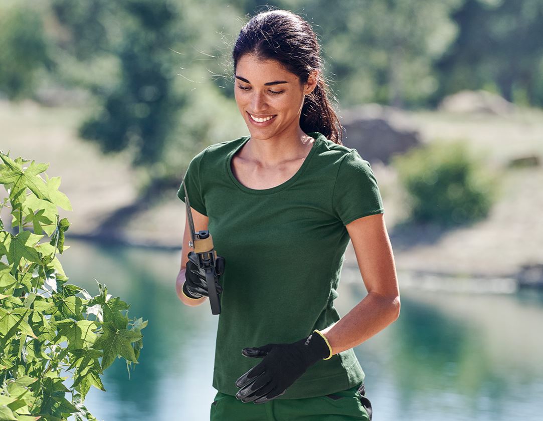 Gartneri / Landbrug / Skovbrug: e.s. funktions-T-shirt poly cotton, damer + grøn