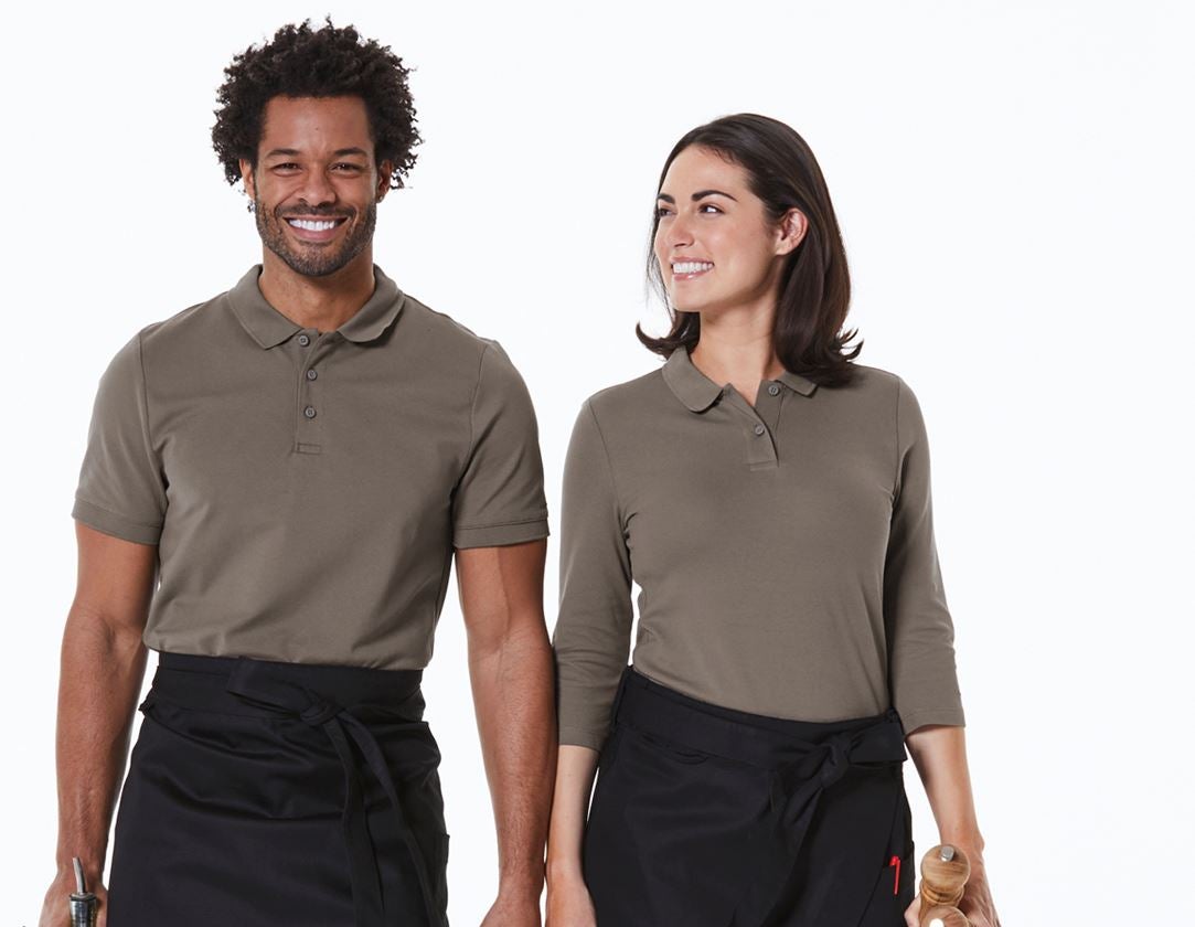 T-Shirts, Pullover & Skjorter: e.s. Pique-Polo 3/4-ærme cotton stretch, damer + sten 1