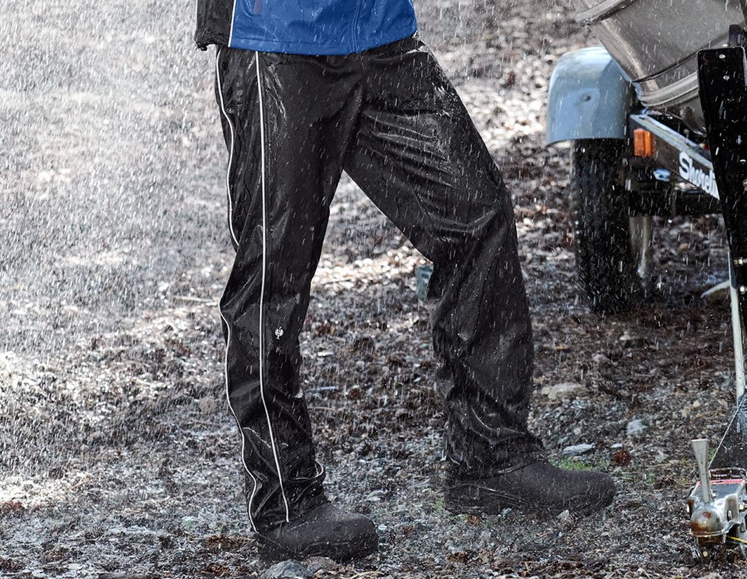 Work Trousers: Rain trousers flexactive + black