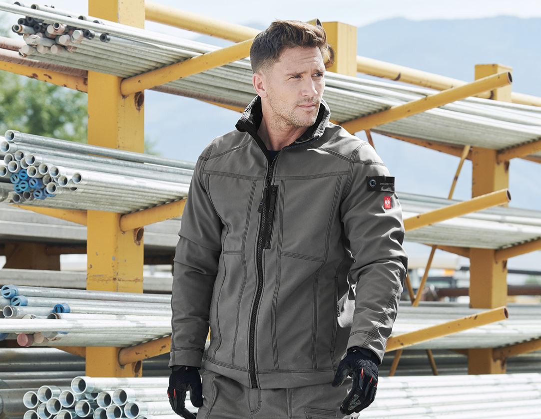 Joiners / Carpenters: Softshell jacket e.s.roughtough + titanium