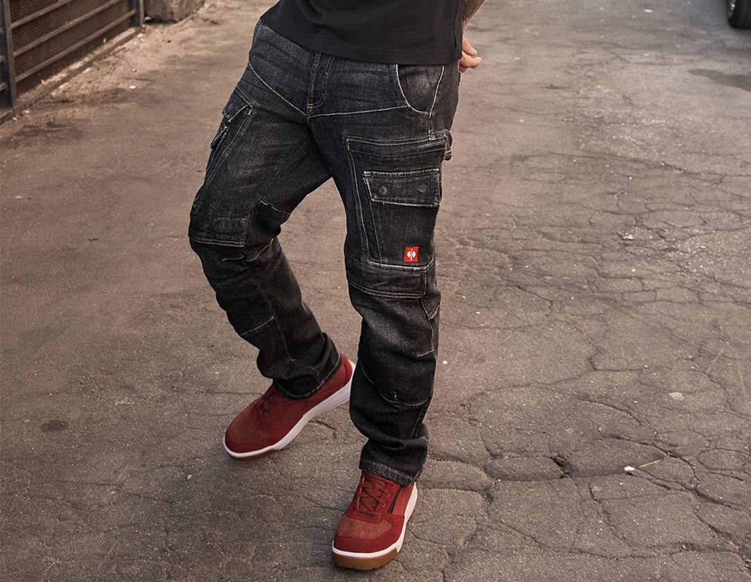 Joiners / Carpenters: e.s. Cargo worker jeans POWERdenim + blackwashed 1