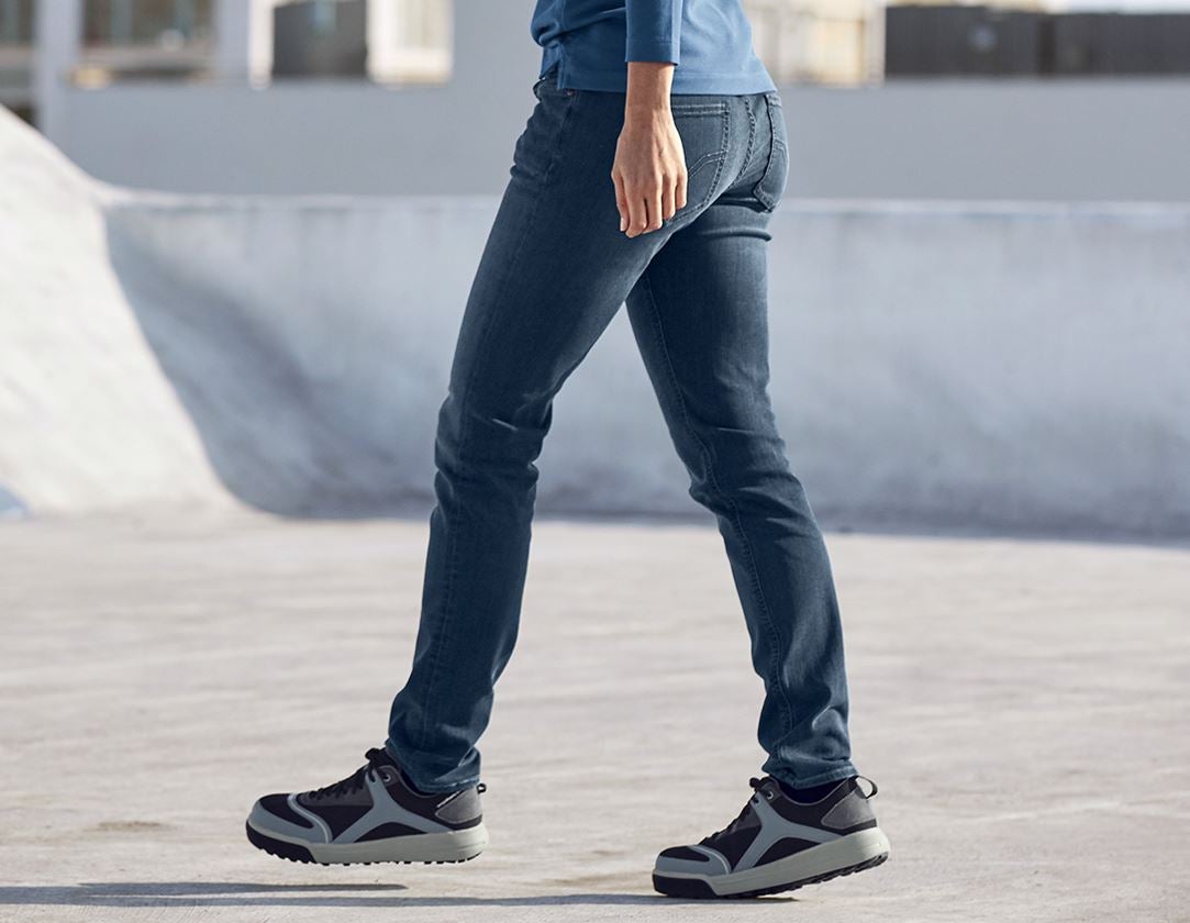 Arbejdsbukser: e.s. 5-pocket-stretch-jeans, damer + mediumwashed 1
