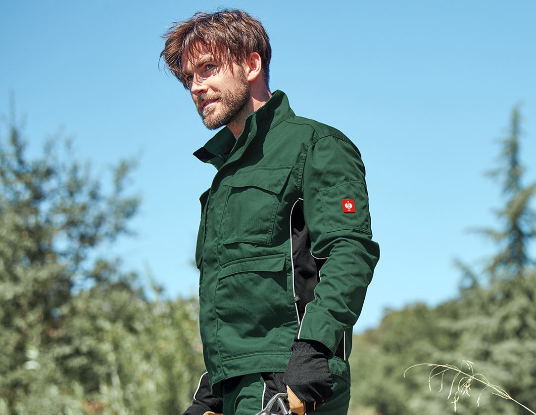 Joiners / Carpenters: Work jacket e.s.active + green/black 1