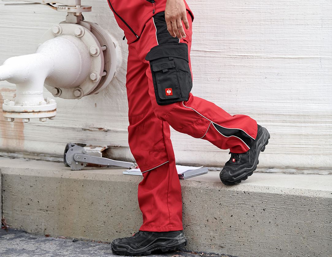Gardening / Forestry / Farming: Trousers e.s.active + red/black