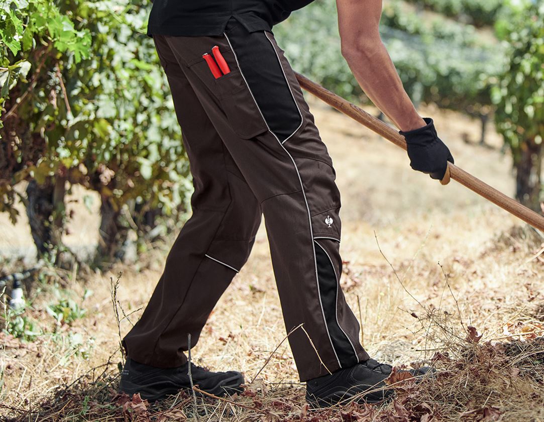 Work Trousers: Trousers e.s.active + brown/black 1