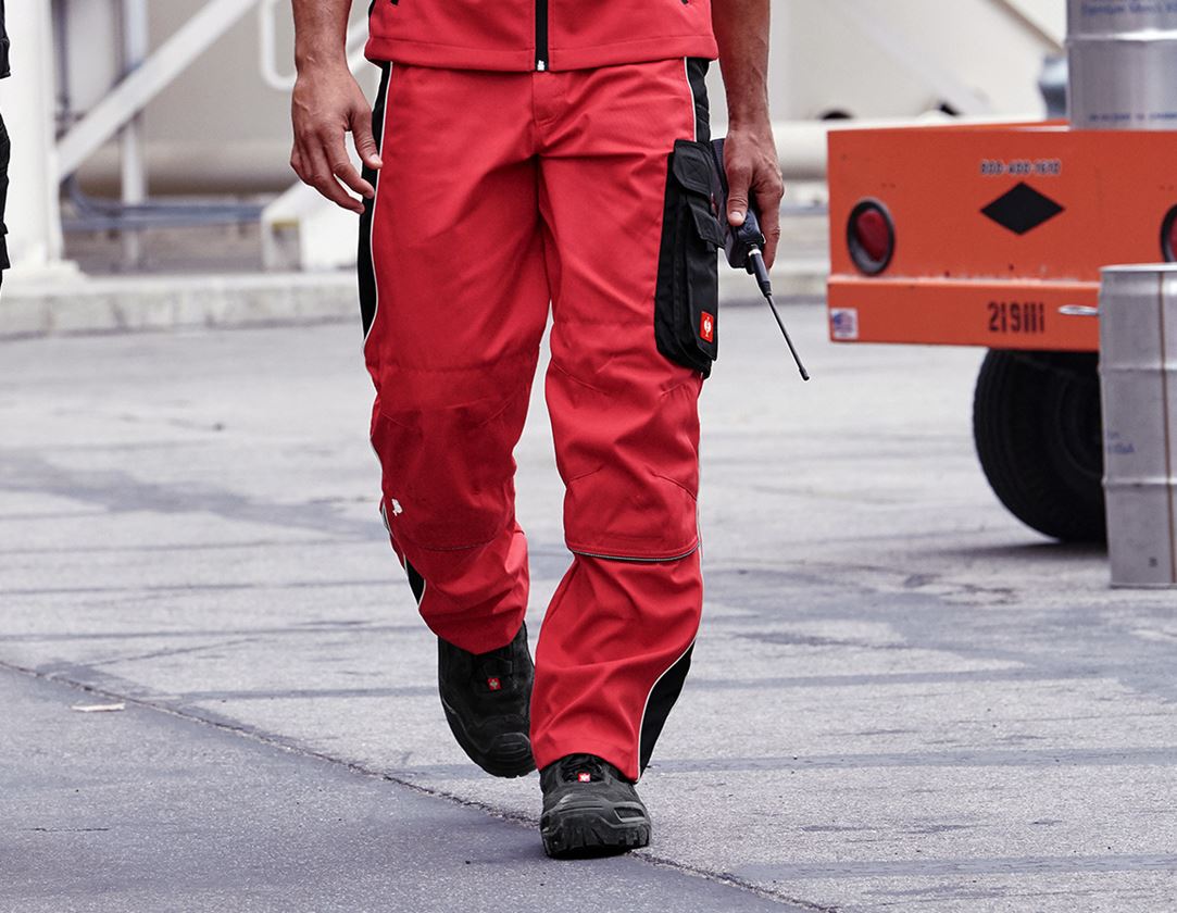 Gardening / Forestry / Farming: Trousers e.s.active + red/black 1