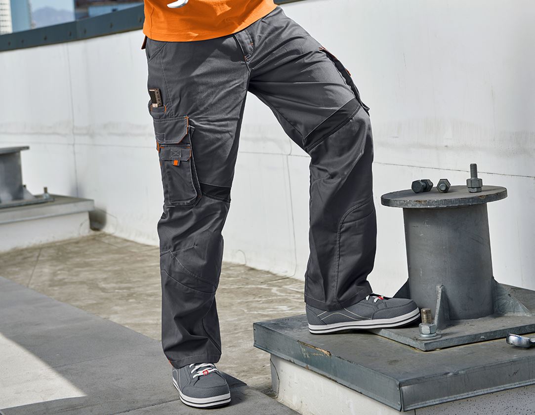 Work Trousers: Trousers e.s.akzent + anthracite/orange 1