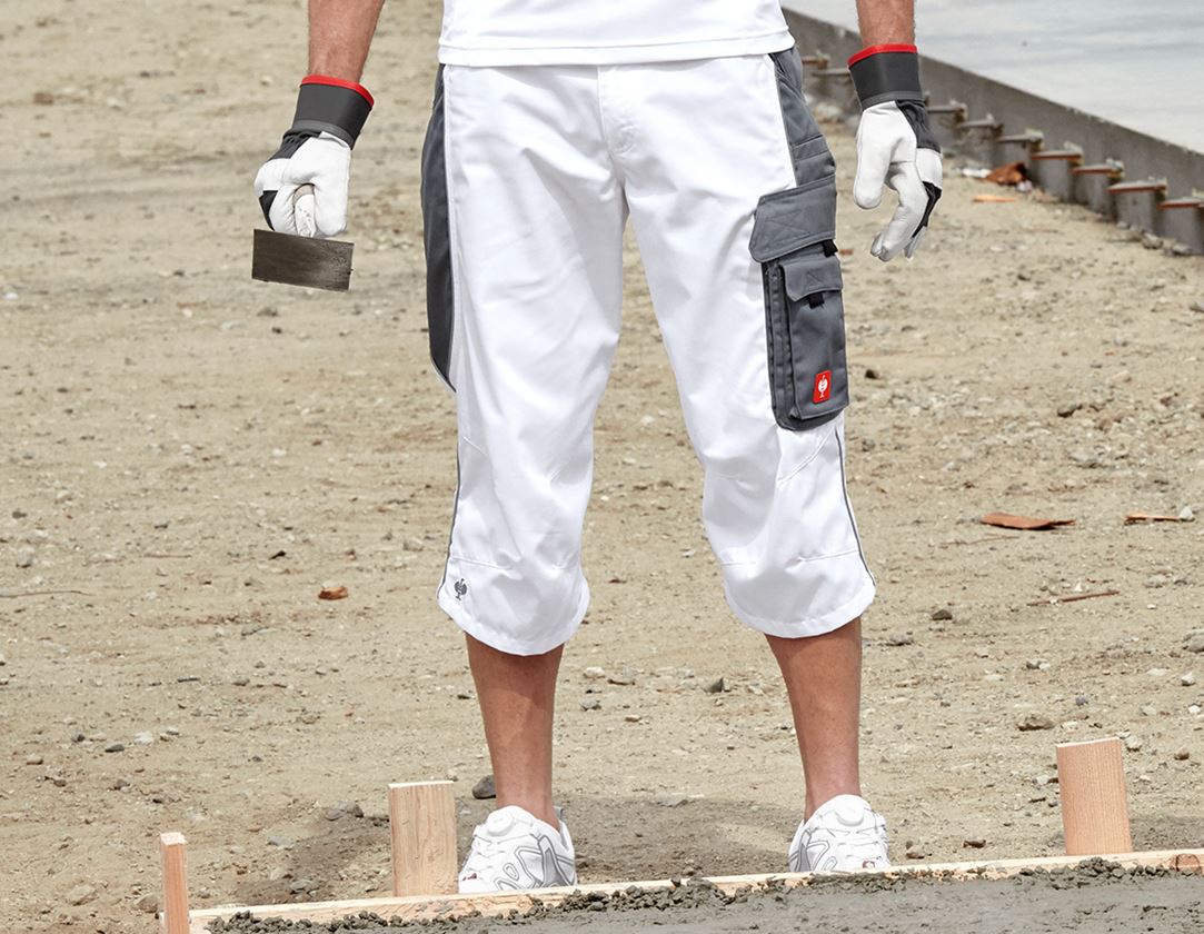 Joiners / Carpenters: e.s.active 3/4 length trousers + white/grey