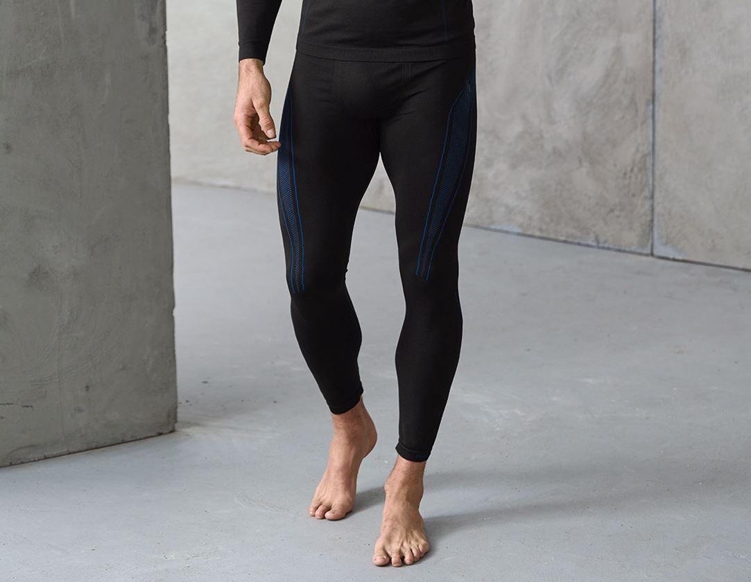 Undertøj | Termotøj: e.s. lange pants seamless - warm + sort/ensianblå