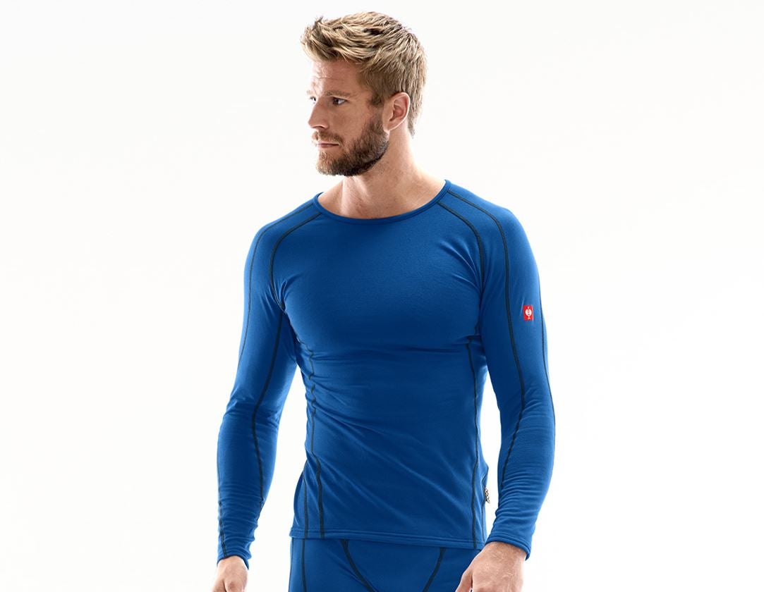 Undertøj | Termotøj: e.s. T-shirt med lange ærmer clima-pro-warm,herrer + ensianblå