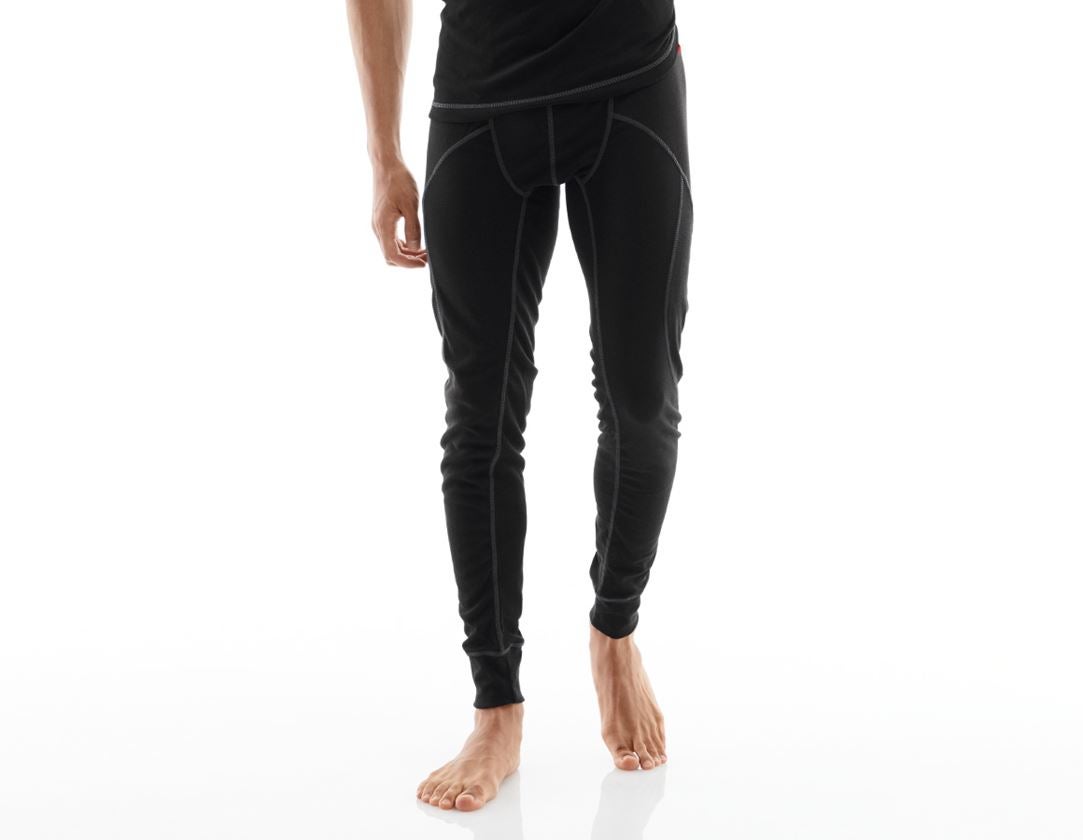 Cold: e.s. functional long-pants basis-warm + black