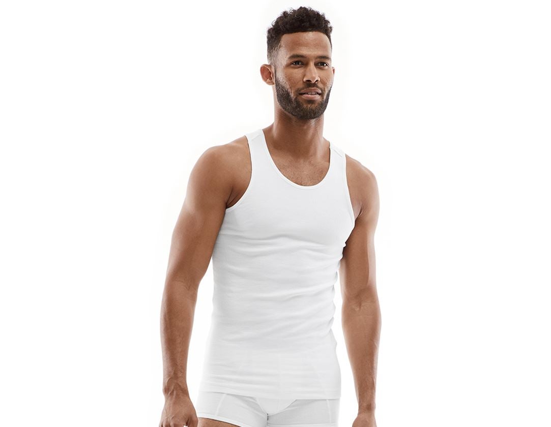 Undertøj | Termotøj: e.s. cotton rib Tank-shirt + hvid