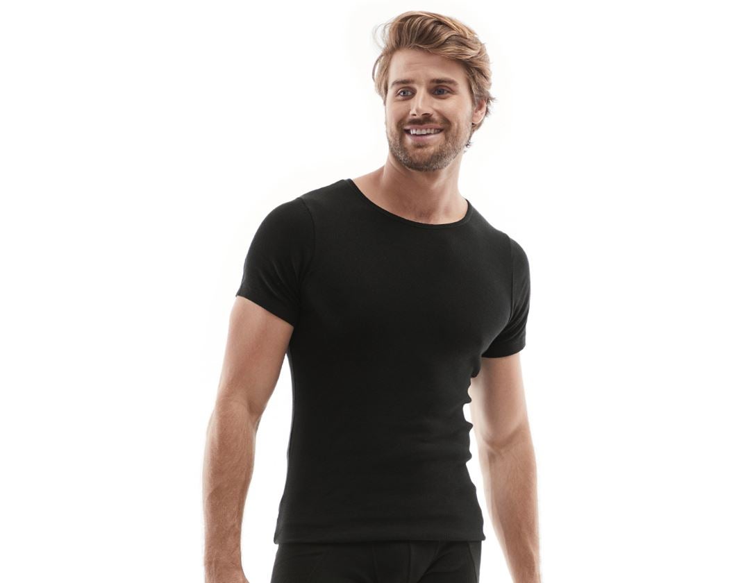 Undertøj | Termotøj: e.s. cotton rib T-shirt + sort