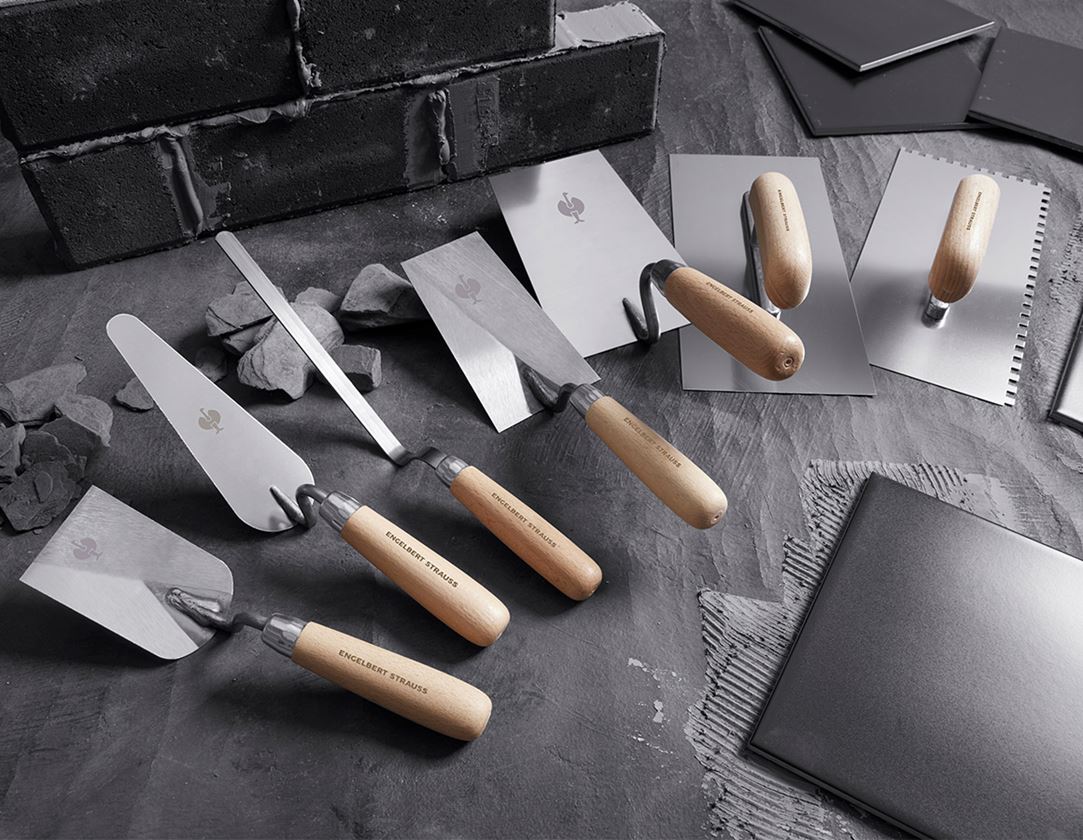 Trowels | spatulas | rubbing board: e.s. Masonry trowel with G-neck
