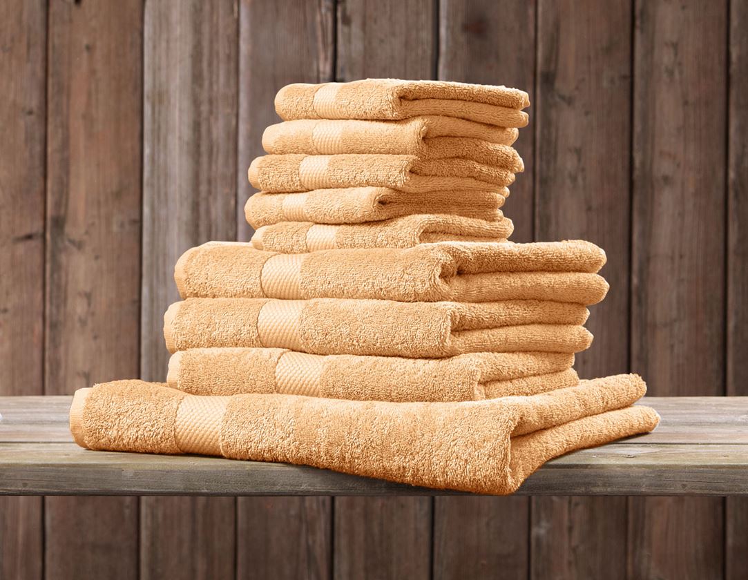 Klude: Frottehåndklæder Premium pakke med 3 stk. + abrikos