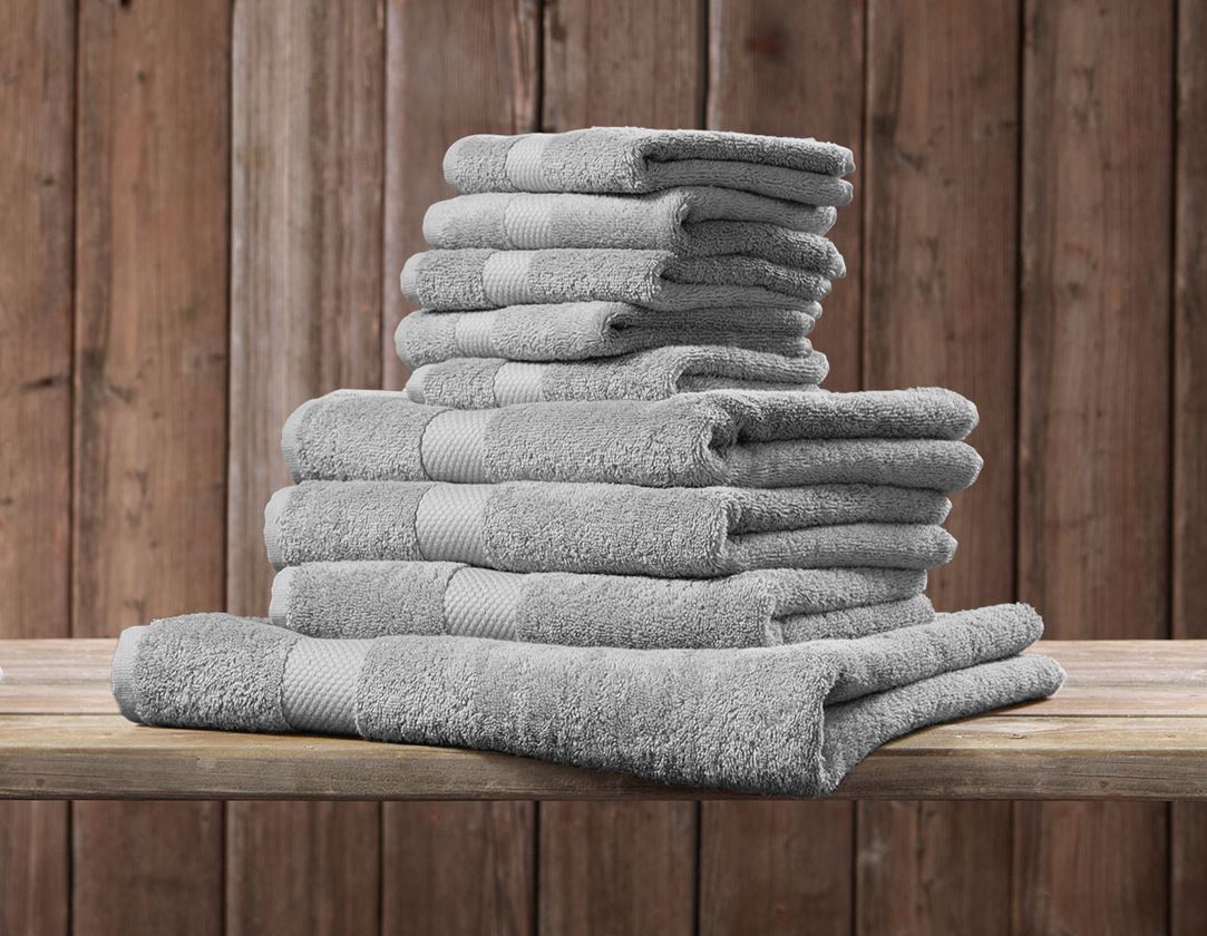 Klude: Frottehåndklæder Premium pakke med 3 stk. + lysegrå