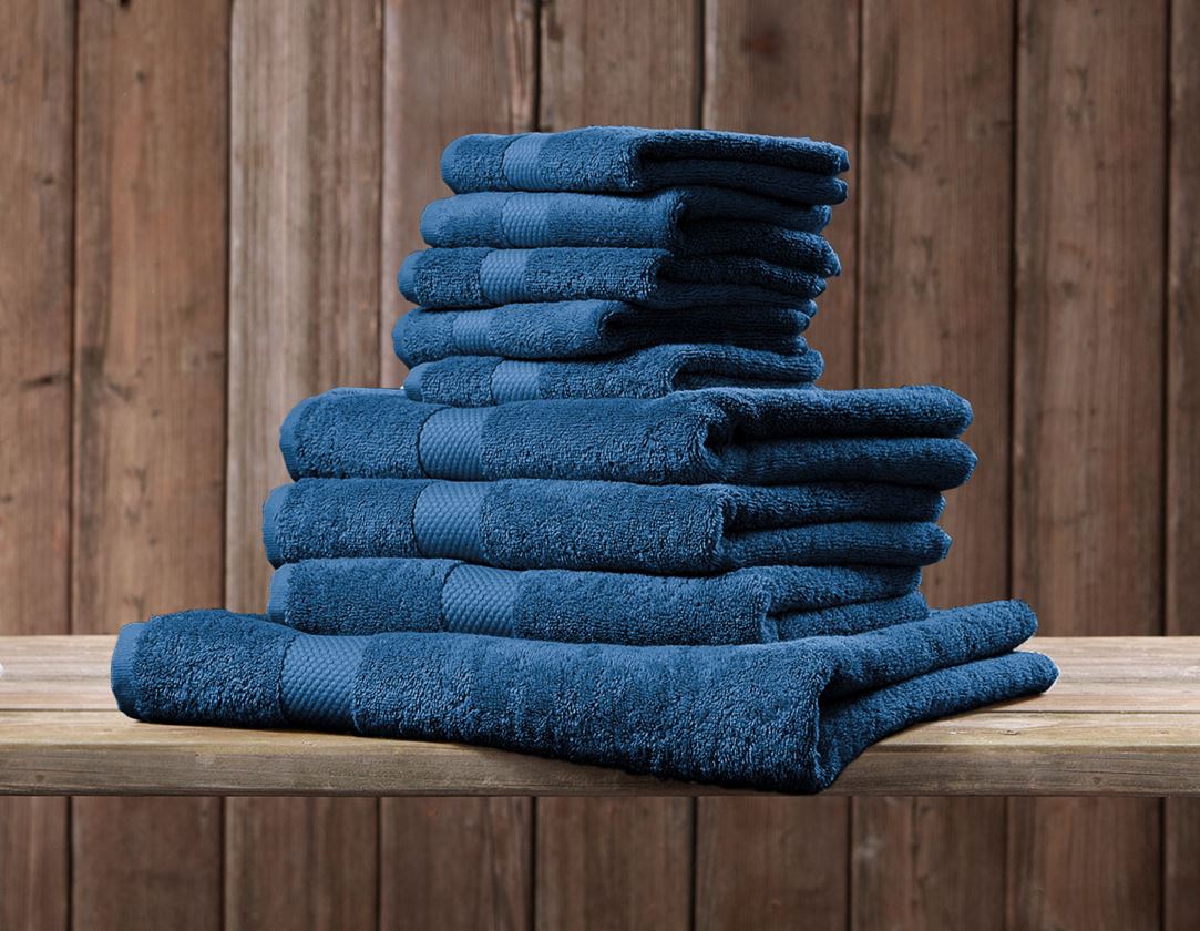 Klude: Gæstehåndklæde Premium pakke med 5 stk. + blå