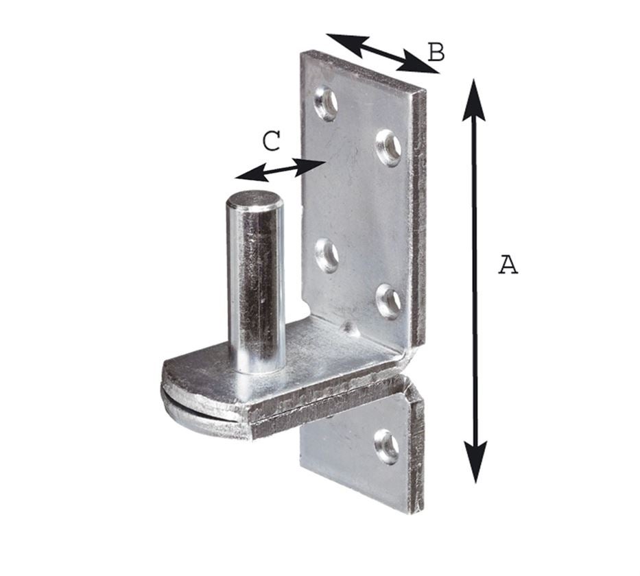 Connection elements: Screw-on hinge pin