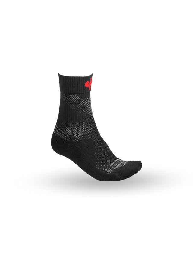 Beklædning: e.s. Allseason sokker Function light/high + sort/strauss rød