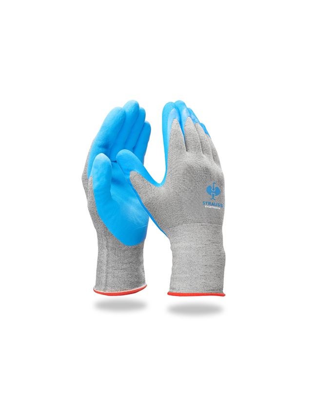 Coated: e.s. Nitrile foam gloves evertouch micro + blue/lightblue-melange