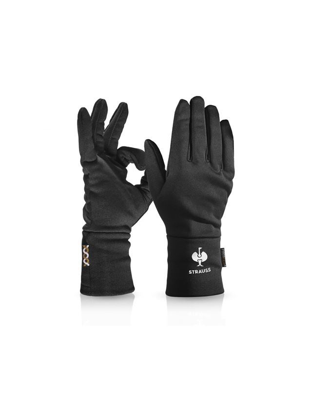 Cold: e.s. FIBERTWIN® thermo-stretch gloves + black