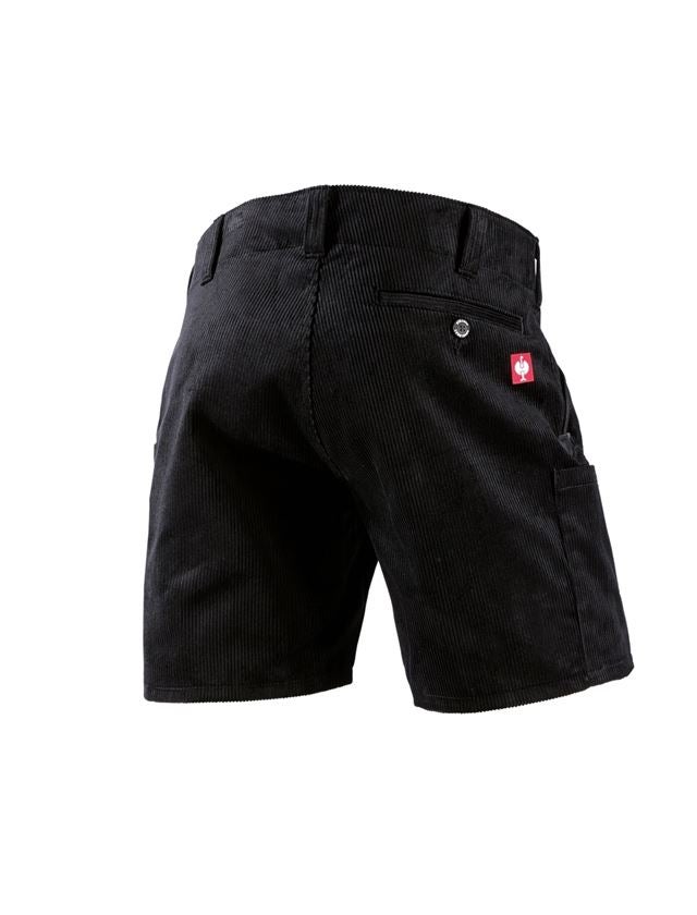Work Trousers: e.s. Craftman's Shorts Wide Wale Cord + black 2