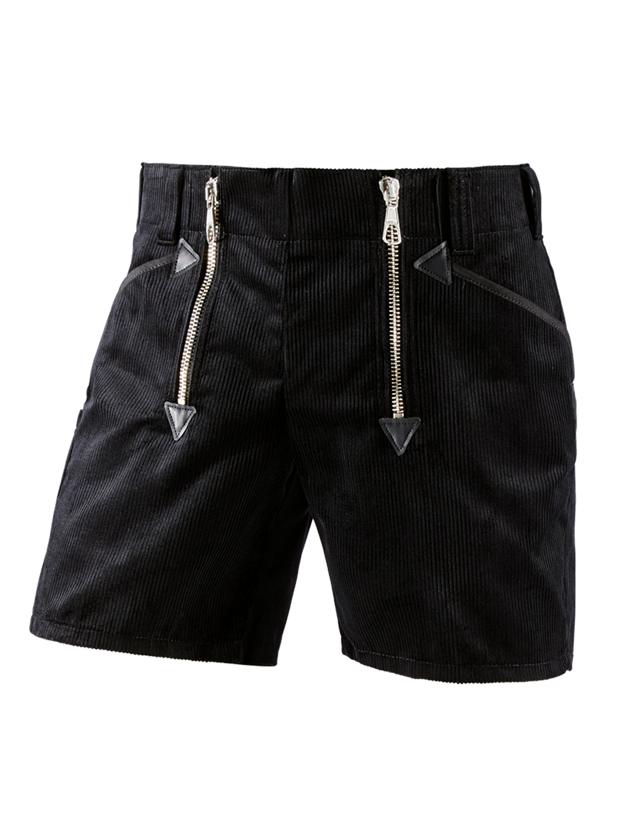 Work Trousers: e.s. Craftman's Shorts Wide Wale Cord + black 1
