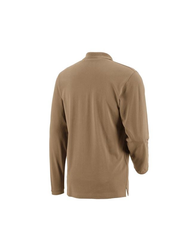 T-Shirts, Pullover & Skjorter: e.s. Longsleeve-Polo cotton Pocket + kaki 1