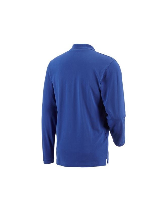 T-Shirts, Pullover & Skjorter: e.s. Longsleeve-Polo cotton Pocket + kornblå 1