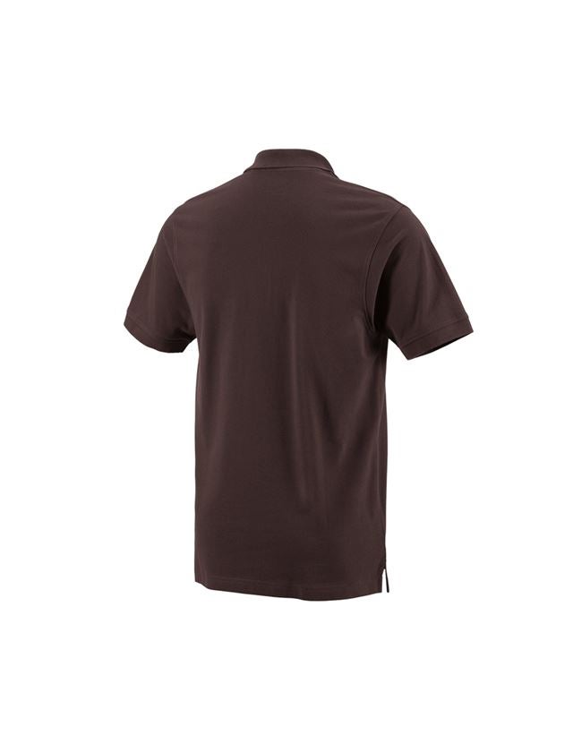 Emner: e.s. Polo-Shirt cotton Pocket + brun 1