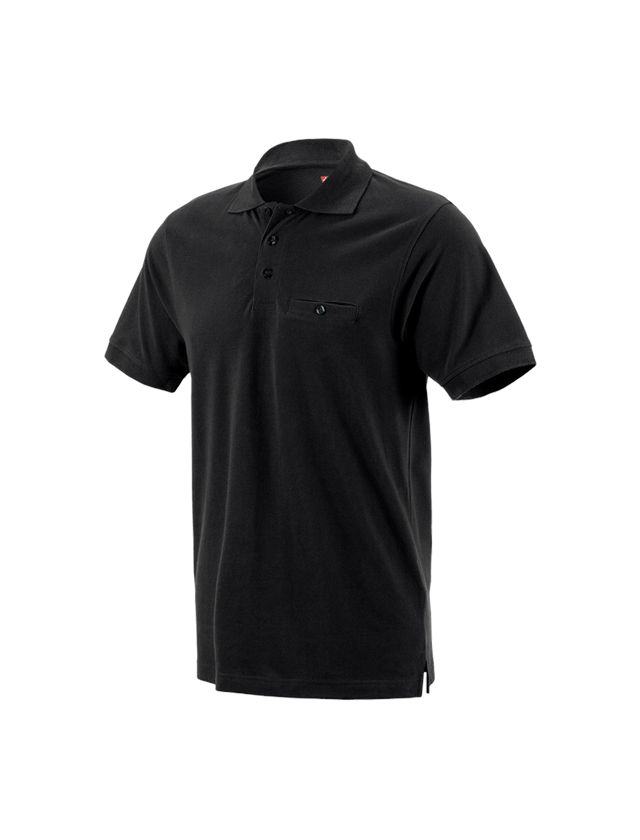 Topics: e.s. Polo shirt cotton Pocket + black 2