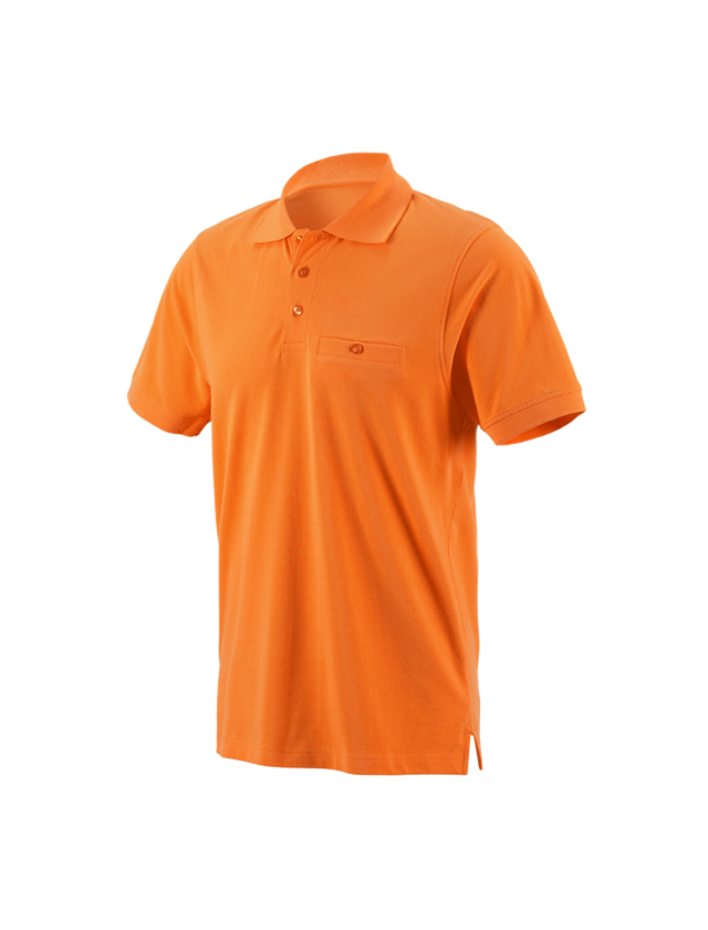 Emner: e.s. Polo-Shirt cotton Pocket + orange