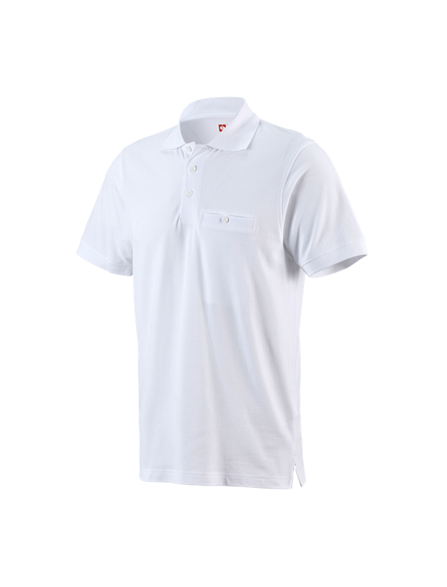 T-Shirts, Pullover & Skjorter: e.s. Polo-Shirt cotton Pocket + hvid 2