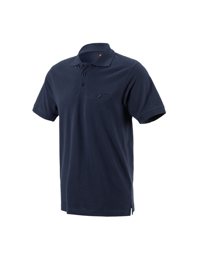 T-Shirts, Pullover & Skjorter: e.s. Polo-Shirt cotton Pocket + mørkeblå 2