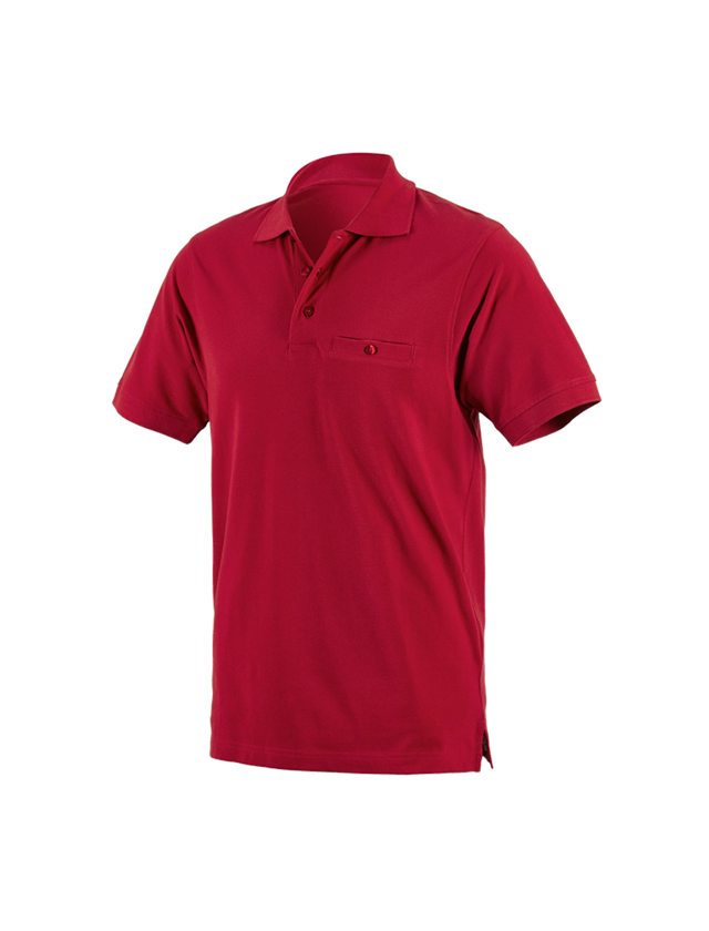 T-Shirts, Pullover & Skjorter: e.s. Polo-Shirt cotton Pocket + rød