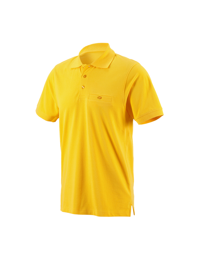 Gartneri / Landbrug / Skovbrug: e.s. Polo-Shirt cotton Pocket + gul