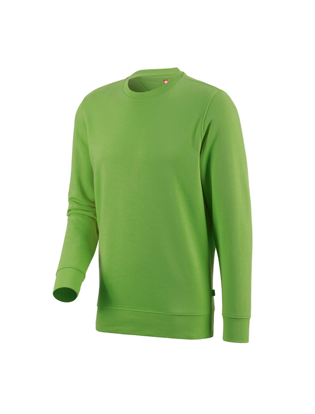 T-Shirts, Pullover & Skjorter: e.s. Sweatshirt poly cotton + havgrøn