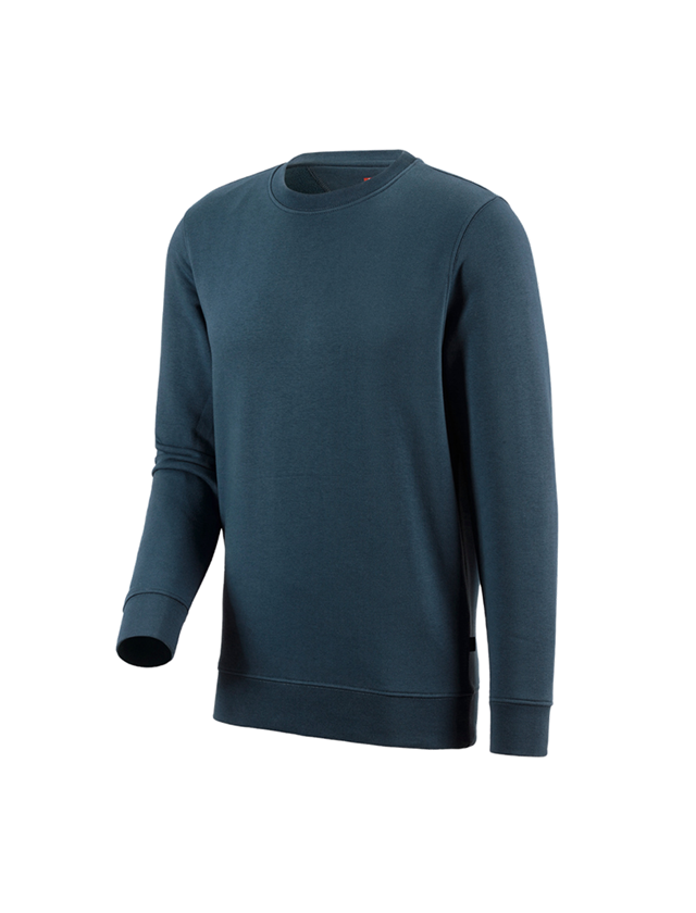 T-Shirts, Pullover & Skjorter: e.s. Sweatshirt poly cotton + havblå