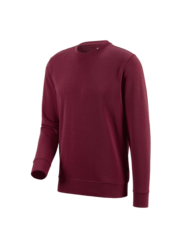 T-Shirts, Pullover & Skjorter: e.s. Sweatshirt poly cotton + bordeaux